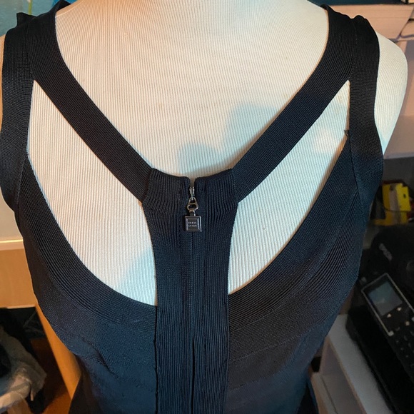 Herve Leger Black Bodycon Dress - Picture 3 of 8